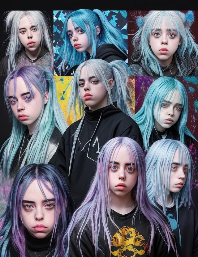  Interesting Billie Eilish AI images with prompts