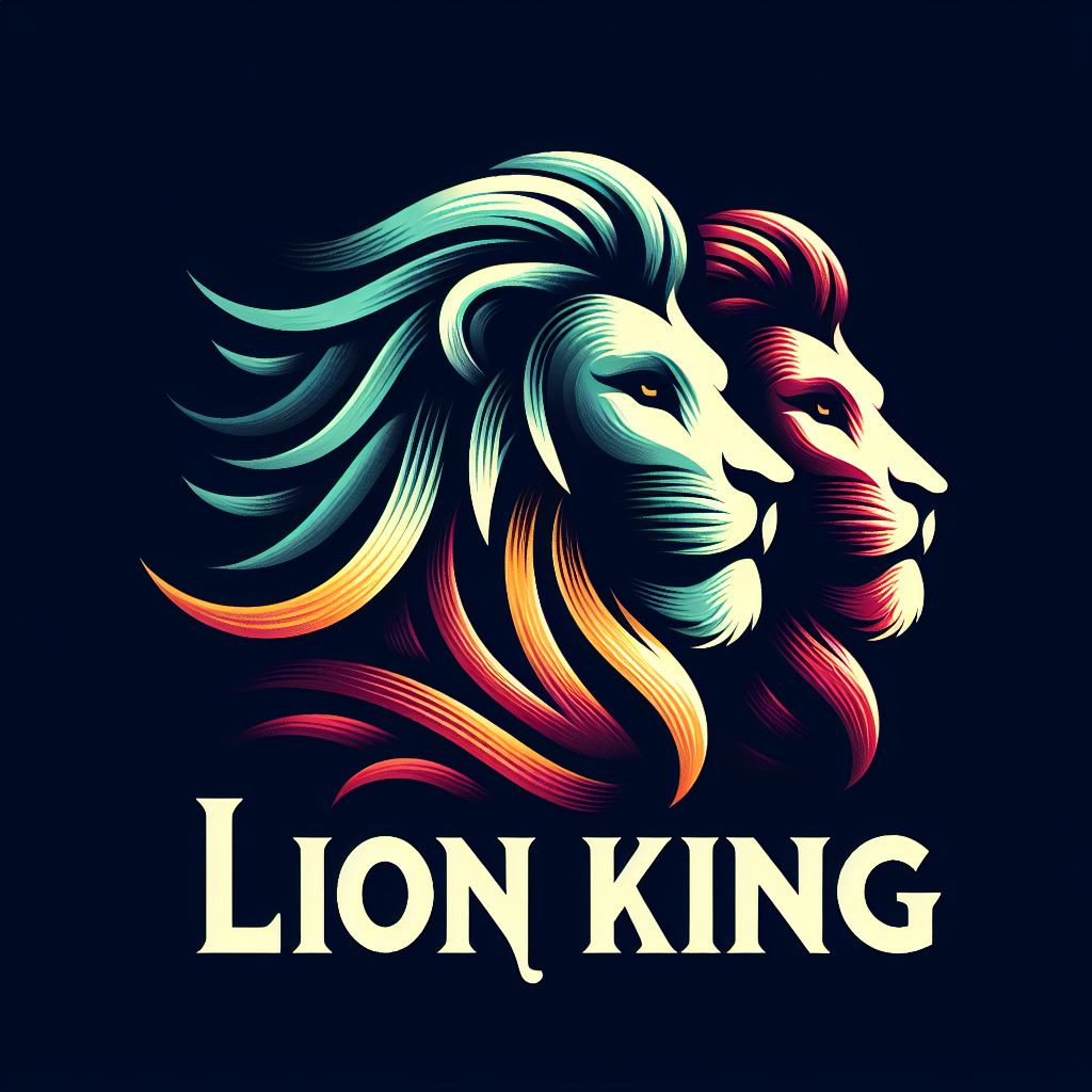 A captivating logo featuring the illustrious head of a lion