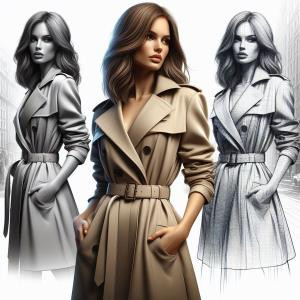 Belted Trench Dress - reference Ai image for Easy Prompt Generator