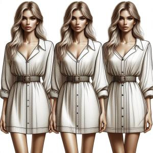 Belted Tunic Dress - reference Ai image for Easy Prompt Generator
