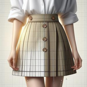 Button Front Skirt - reference Ai image for Easy Prompt Generator
