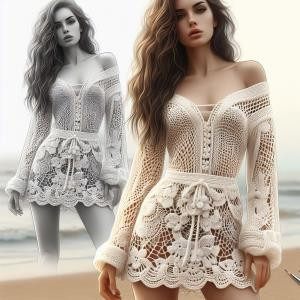 Crochet Dress - reference Ai image for Easy Prompt Generator