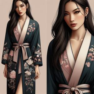 Kimono Blazer Dress - reference Ai image for Easy Prompt Generator