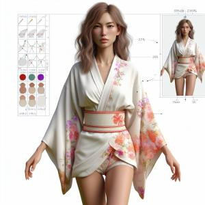Kimono Blouse - reference Ai image for Easy Prompt Generator