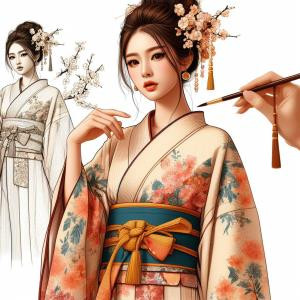 Kimono Dress - reference Ai image for Easy Prompt Generator
