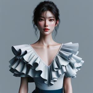 Ruffle Sleeve Tops - reference Ai image for Easy Prompt Generator