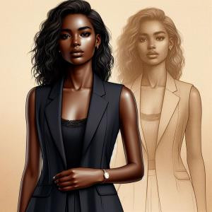 Sleeveless Blazer Dress - reference Ai image for Easy Prompt Generator