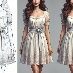 Tea Dress - reference Ai image for Easy Prompt Generator