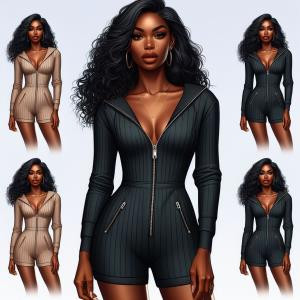 Twist Front Zip Front Romper Dress - reference Ai image for Easy Prompt Generator