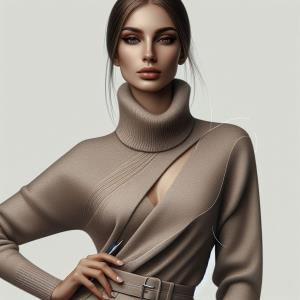 Wrap Turtleneck - reference Ai image for Easy Prompt Generator