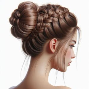 Braided Bun - reference Ai image for Easy Prompt Generator