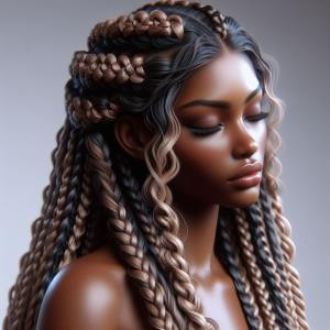 Goddess Braids - reference Ai image for Easy Prompt Generator