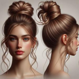 Half-Up Top Knot - reference Ai image for Easy Prompt Generator