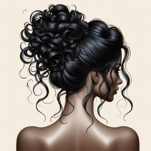 Pinned Back Curls - reference Ai image for Easy Prompt Generator