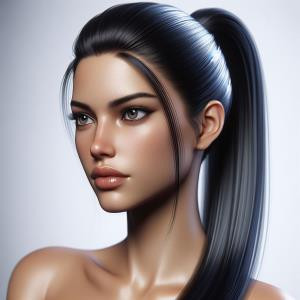 Slicked-Back Ponytail - reference Ai image for Easy Prompt Generator