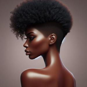 Tapered Afro - reference Ai image for Easy Prompt Generator