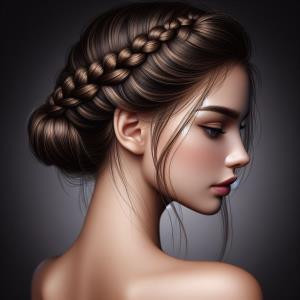 Tucked-In French Braid - reference Ai image for Easy Prompt Generator