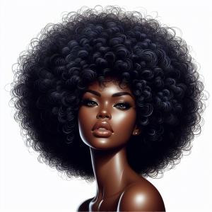 Voluminous Afro - reference Ai image for Easy Prompt Generator