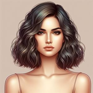 Wavy Bob - reference Ai image for Easy Prompt Generator