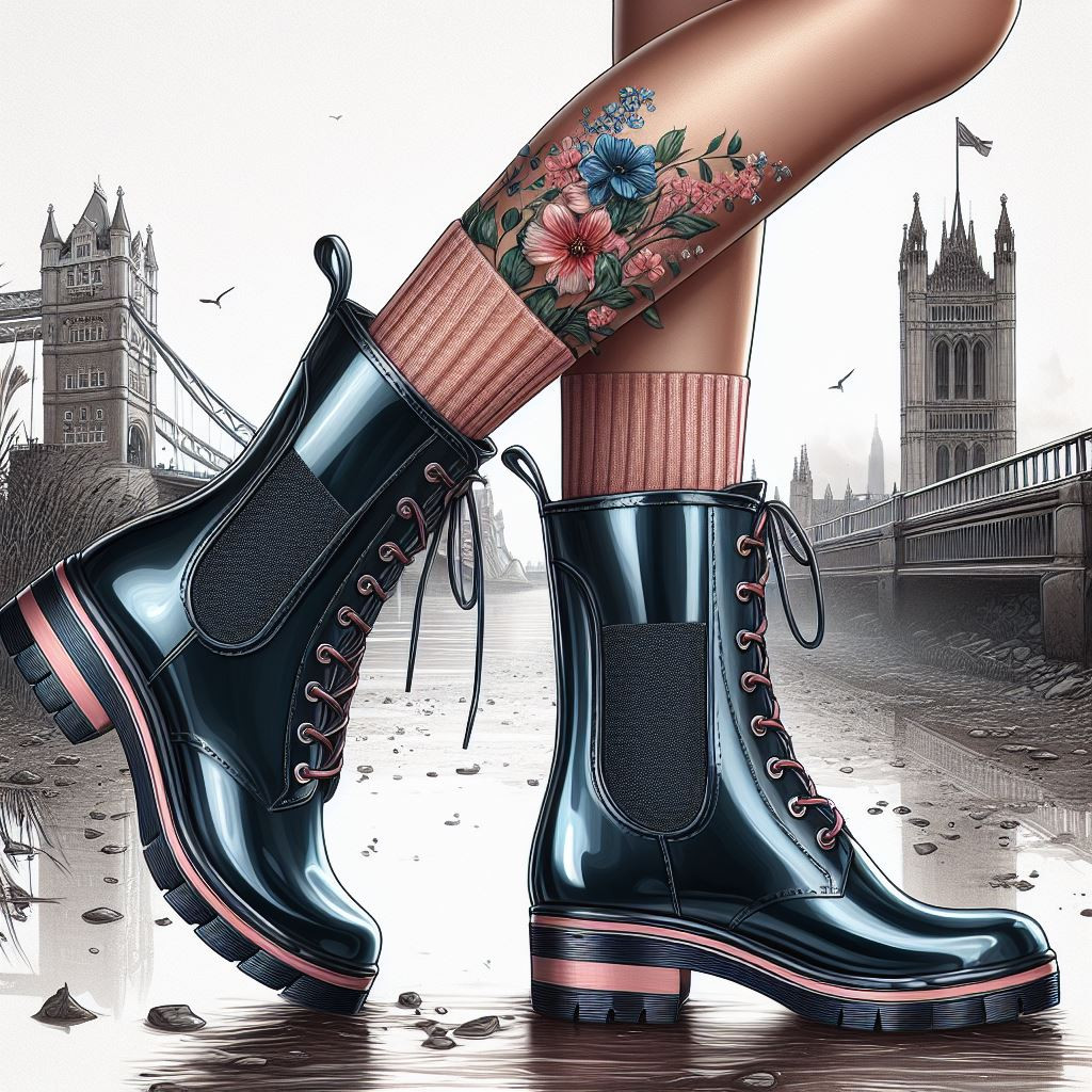 Chelsea rain boots - reference Ai image for Easy Prompt Generator