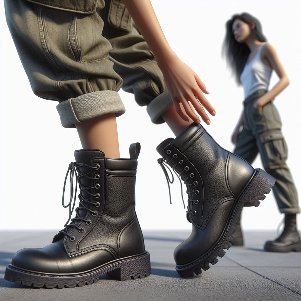 Combat boots - reference Ai image for Easy Prompt Generator