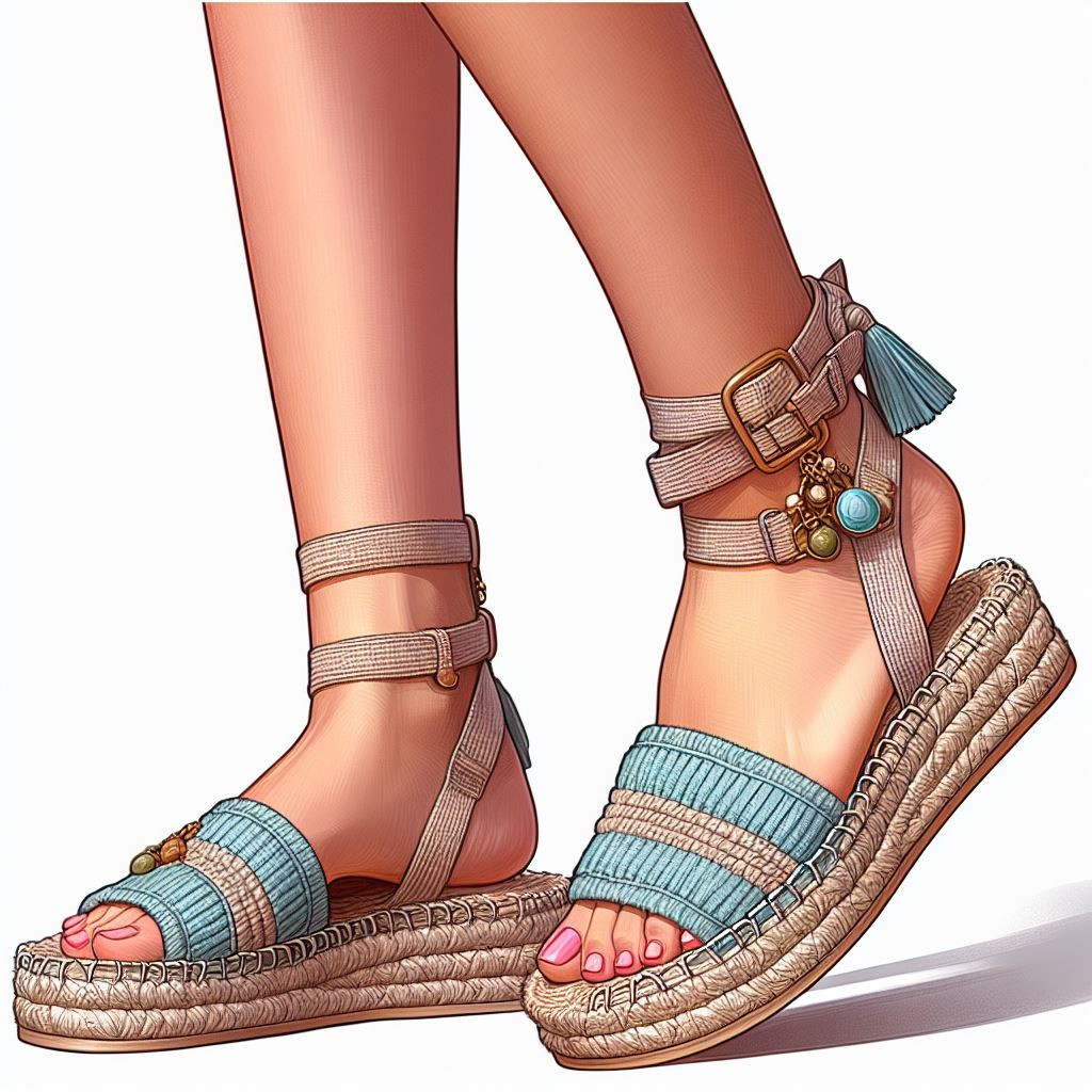 Espadrilles sandals - reference Ai image for Easy Prompt Generator