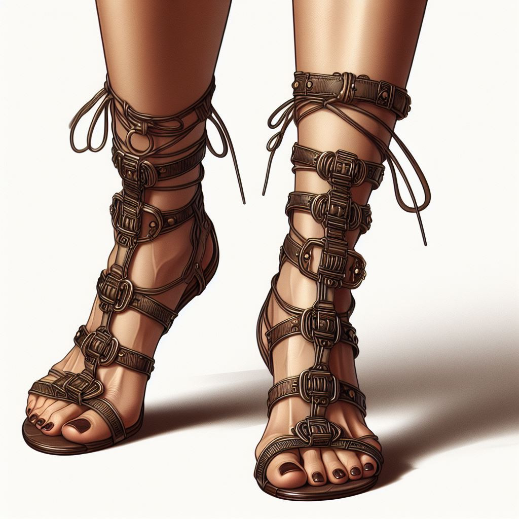 Gladiator sandals - reference Ai image for Easy Prompt Generator
