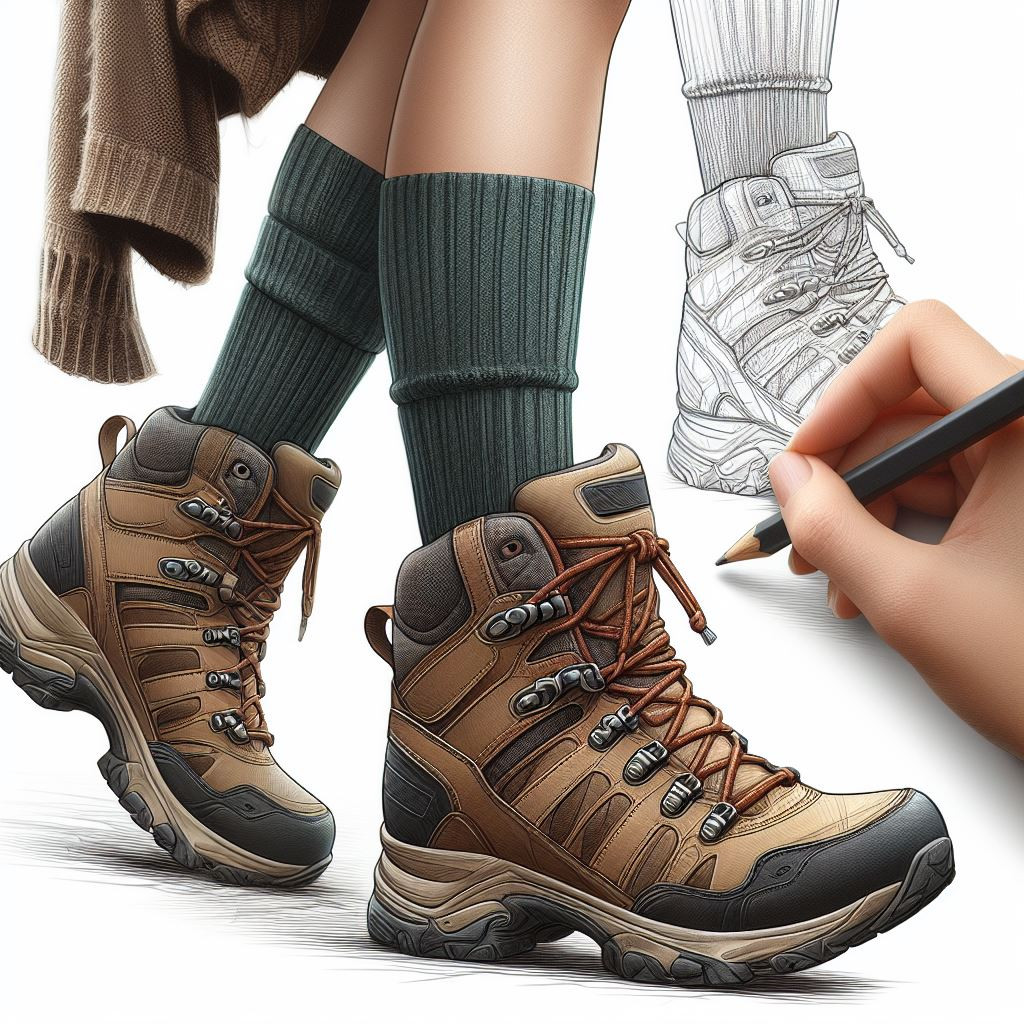 Hiking boots - reference Ai image for Easy Prompt Generator