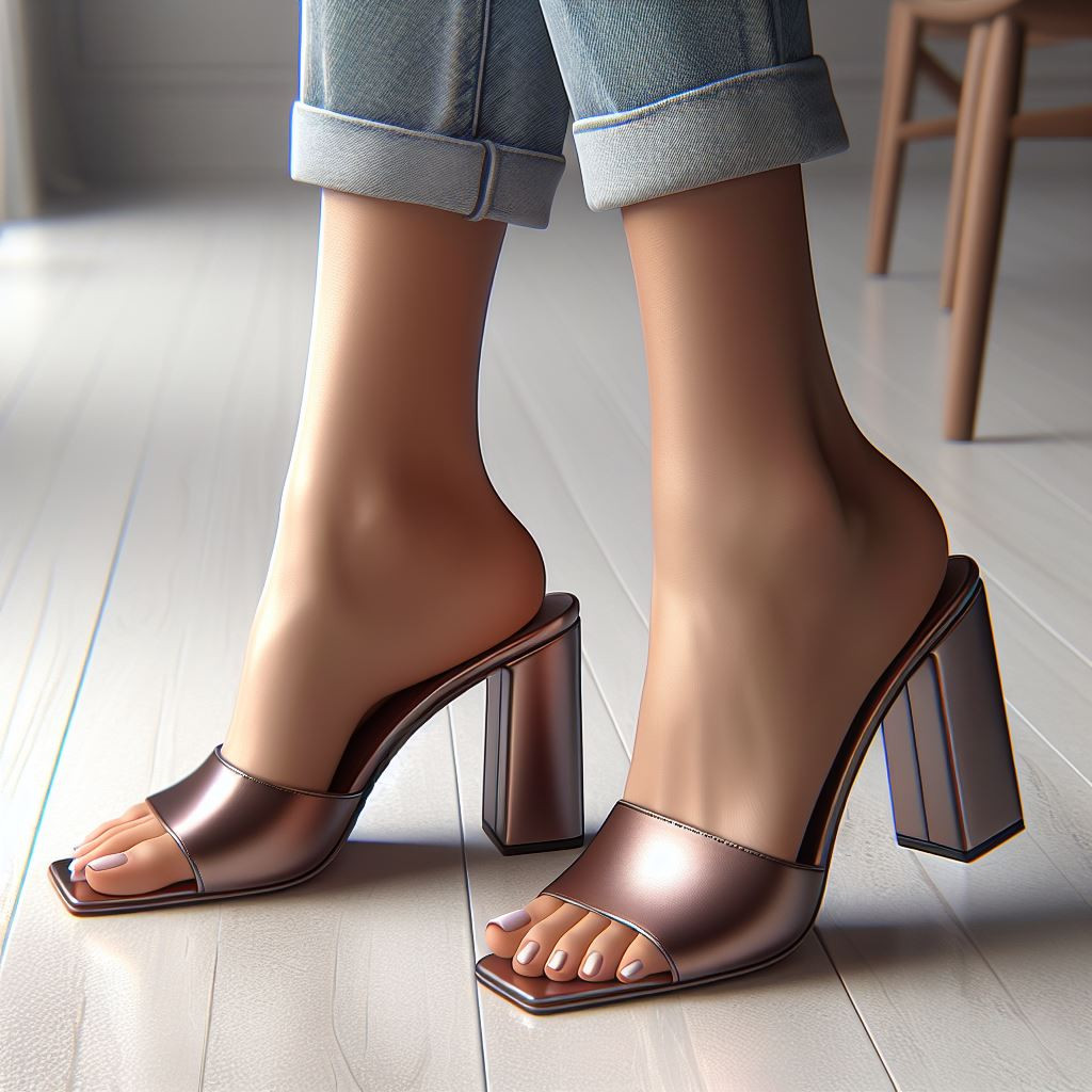 Kitten heel mules - reference Ai image for Easy Prompt Generator