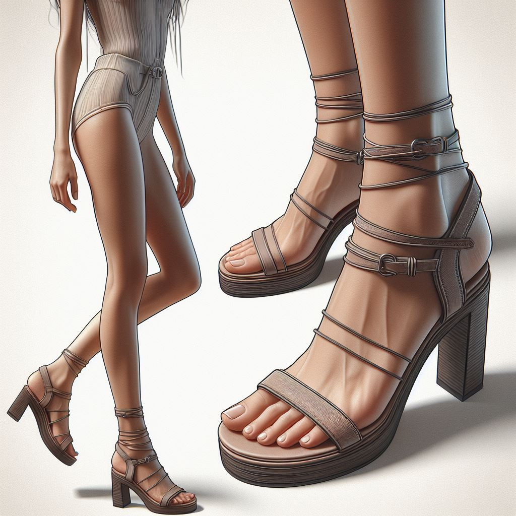 Slingback sandals - reference Ai image for Easy Prompt Generator