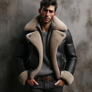Shearling jacket - reference Ai image for Easy Prompt Generator