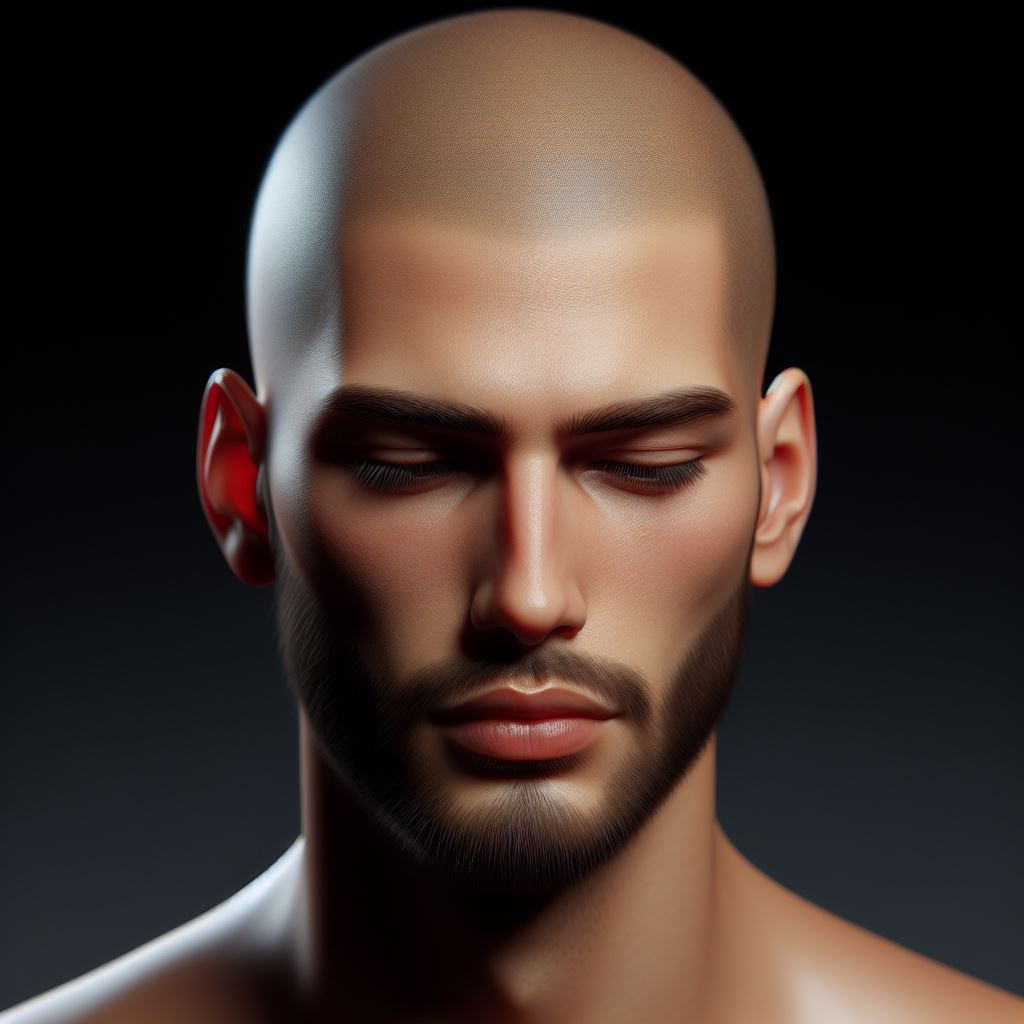 Bald/Shaved Head - reference Ai image for Easy Prompt Generator