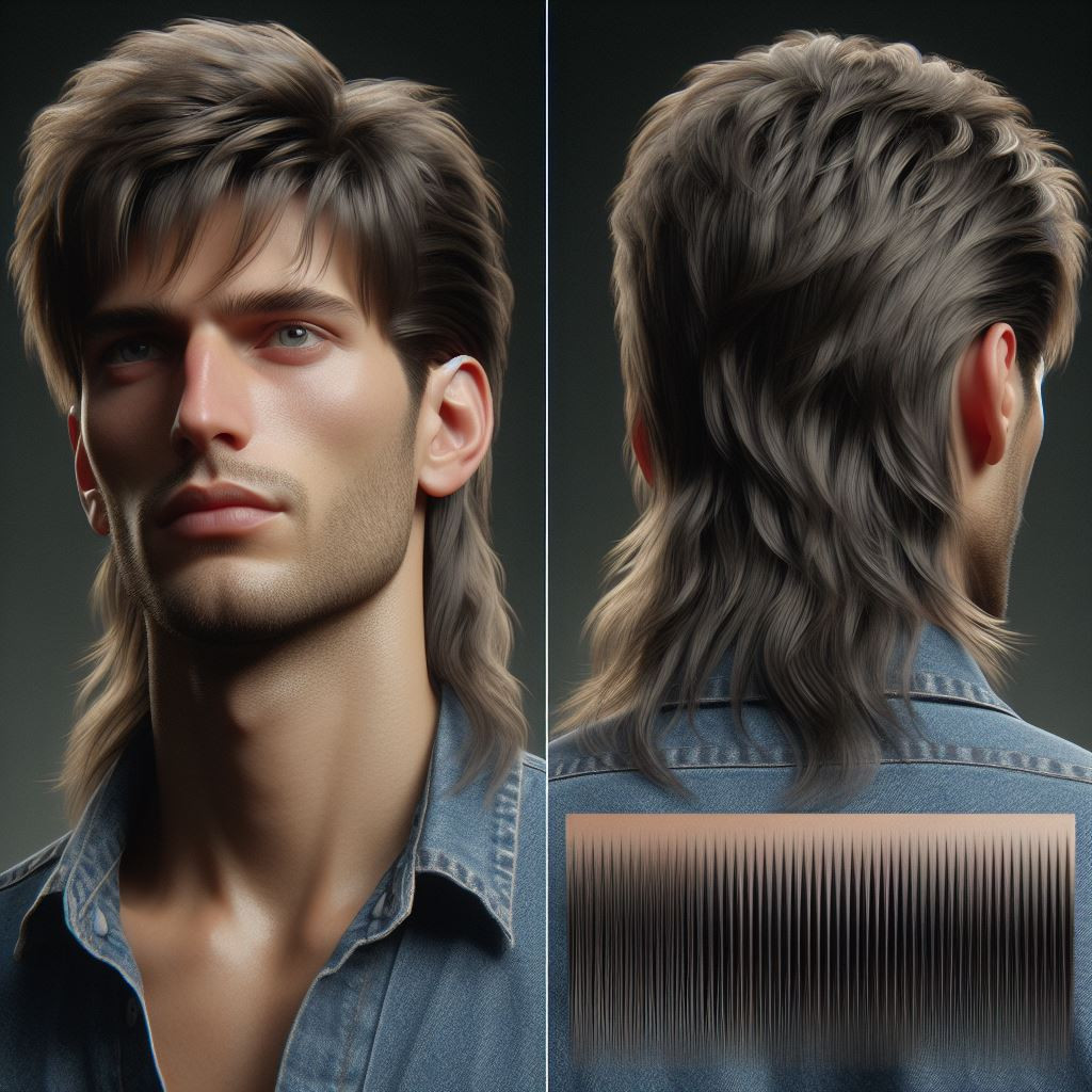 Mullet hair - reference Ai image for Easy Prompt Generator