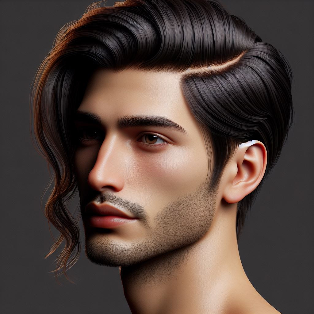 Side Part hair - reference Ai image for Easy Prompt Generator