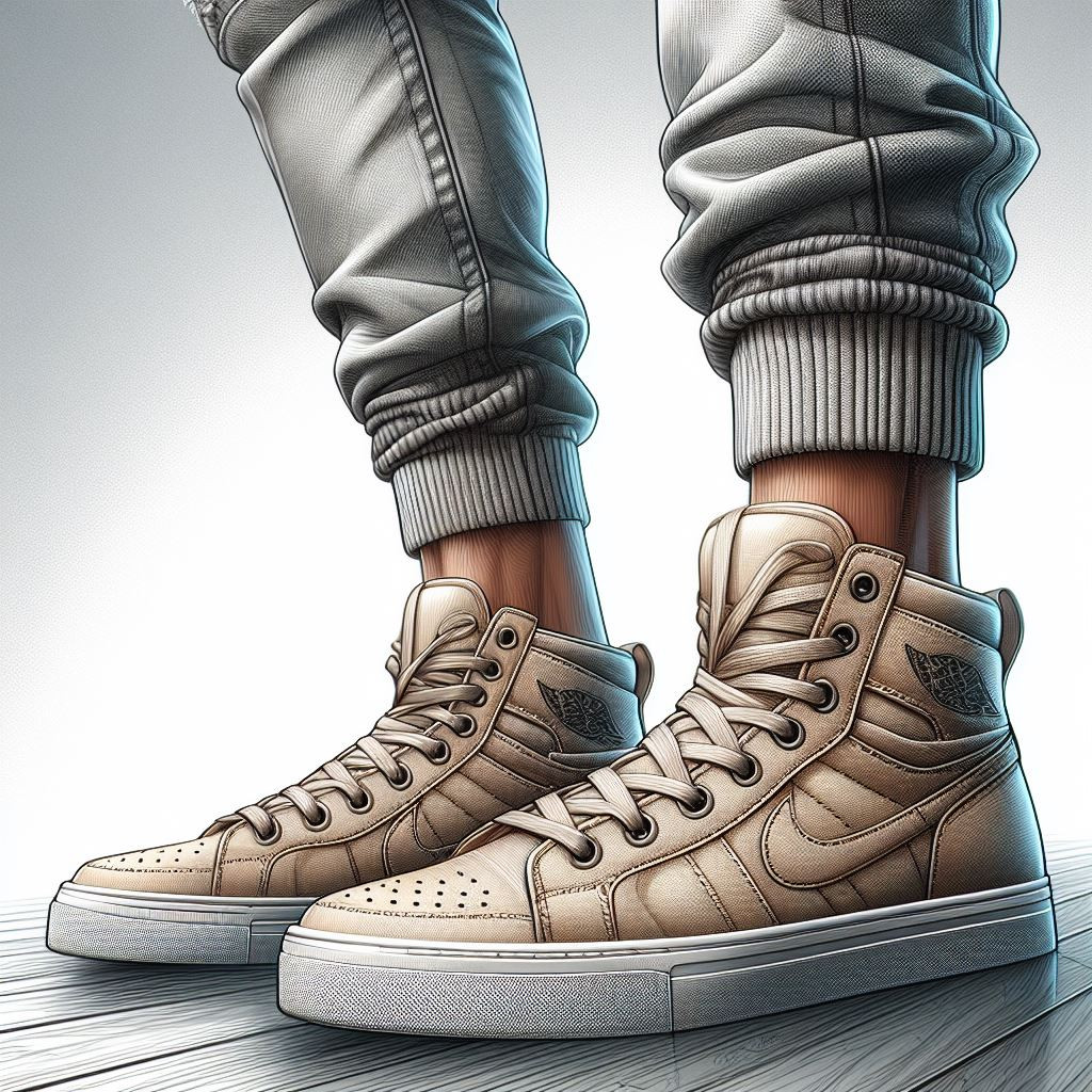 Male High-top sneakers - reference Ai image for Easy Prompt Generator