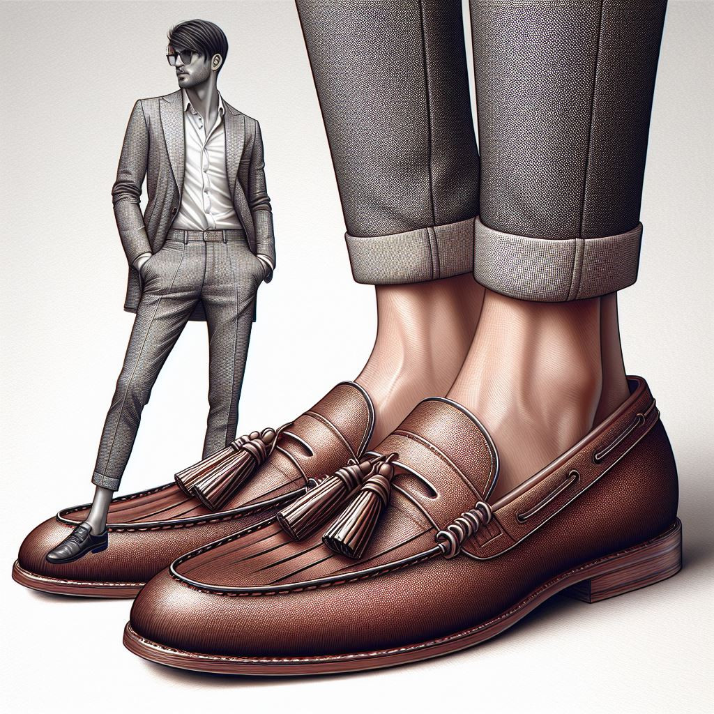 Male Tassel loafers - reference Ai image for Easy Prompt Generator