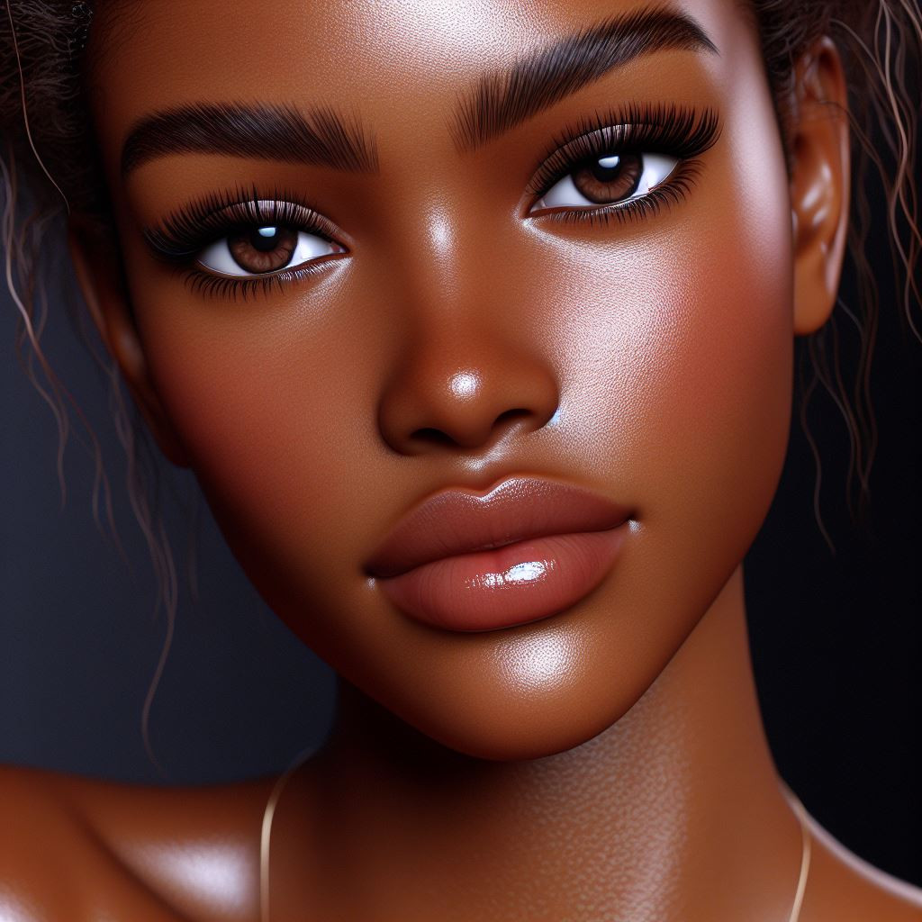 Caramel skin tone - reference Ai image for Easy Prompt Generator