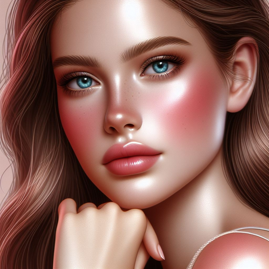 Rosy skin tone - reference Ai image for Easy Prompt Generator